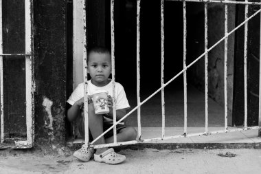 Havana - 17 Şubat: Havana o sokakta oynayan Unkown çocuk