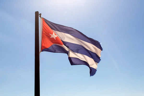 Cuba vlag zwaaien op de wind — Stockfoto