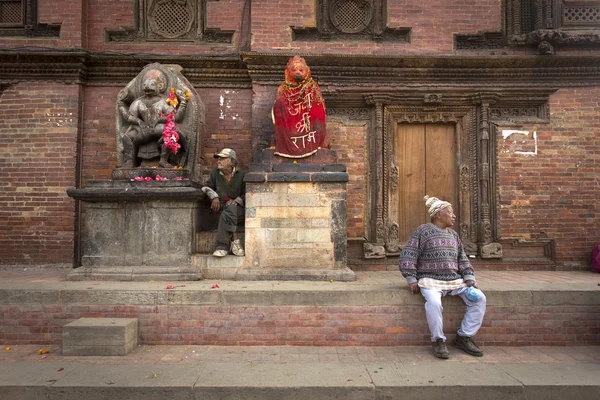 Kathmandu, Nepal-November 20: Unkown mensen blijven en ontspannen in — Stockfoto