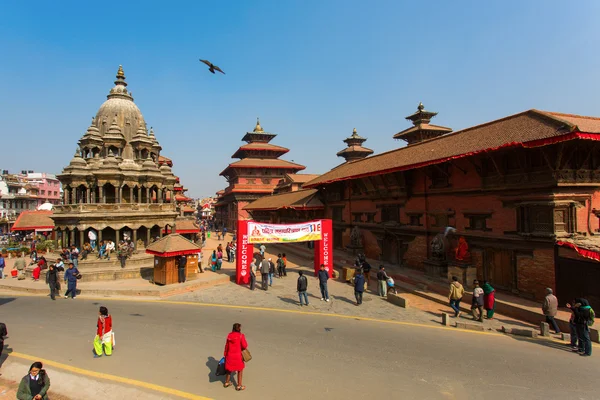 Kathmandu, Nepal-maja 19: Ulica na Durbar Square, Lalitpur PW — Zdjęcie stockowe