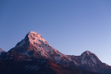 Annapurna I Himalaya Mountains View from Poon Hill 3210m at sunr clipart