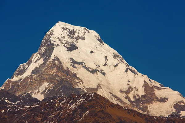 Annapurna I Himalaia Montanhas Vista de Poon Hill 3210m na íntegra — Fotografia de Stock