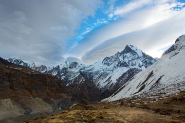 Machhapuchchhre (balık masalı) Annapurna temel kamp Himalaya Mo dan