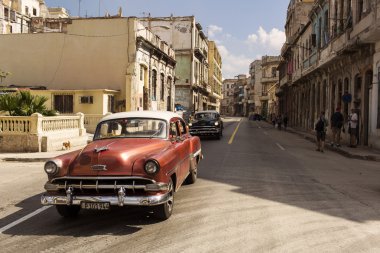 Havana, Küba-Ekim 13:People ve Havana O sokaklarında üzerinde eski araba