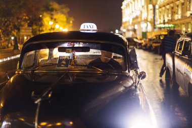 Havana, Küba-Ekim 14:People ve Havana O sokaklarında üzerinde eski araba