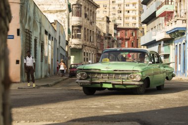 HAVANA, CUBA-OCTOBER 15:Old car on streets of Havana October 15,