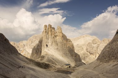 Dolomites içinde trekking / Dolomiti dağlar, Catinaccio / Rosenga