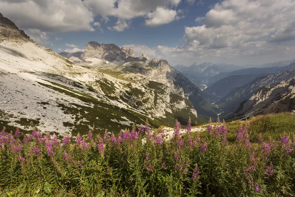 Mooi landschap op Nationaalpark Tre Cime di Lavaredo. Dolom — Stockfoto