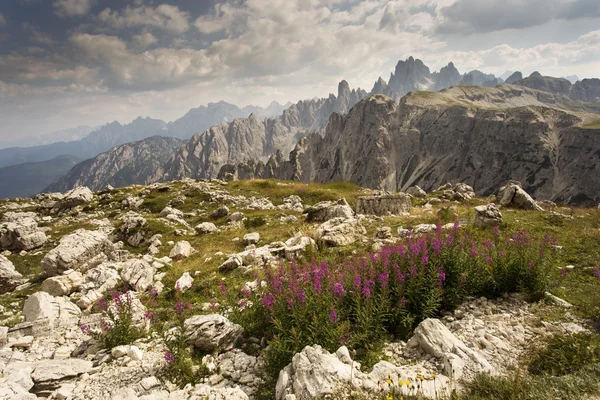 Mooi landschap op Nationaalpark Tre Cime di Lavaredo. Dolom — Stockfoto