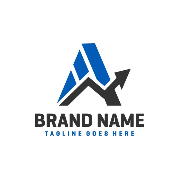 Surat Inisial Pemasaran Keuangan Logo Design - Stok Vektor