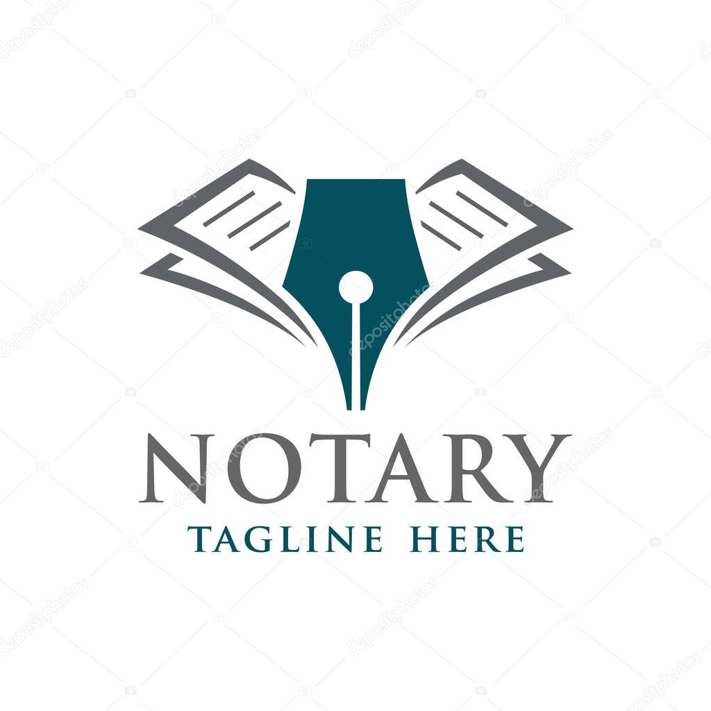 Modern notary or law firm logo design