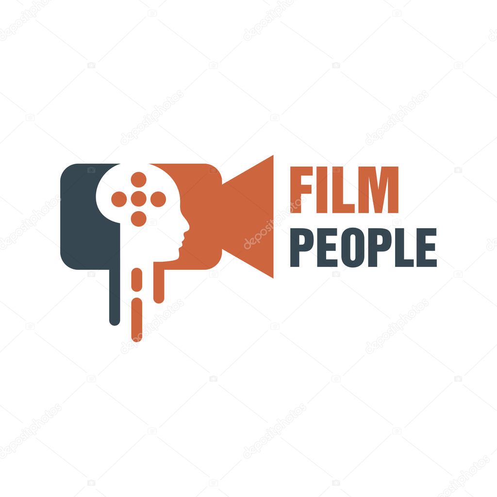 Modern movie people logo design