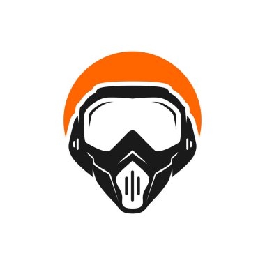 logo tasarımı yüz kalkanı maskesi veya yüz kalkanı miğferi