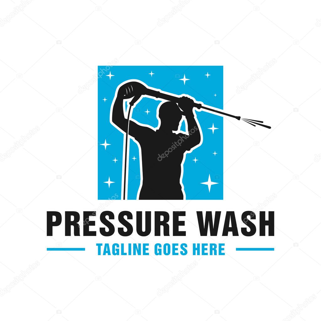 High pressure washing pipe logo design