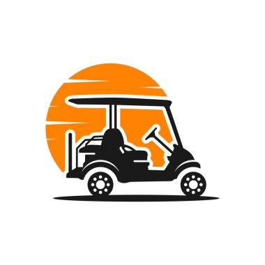 Modern golf arabası ulaşım logosu tasarımı