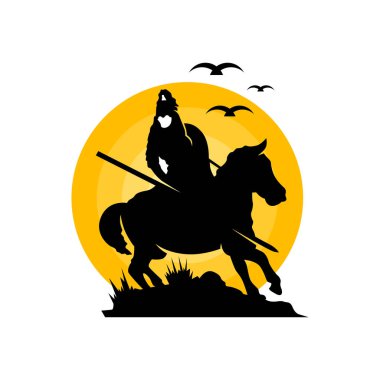 atlı okçu savaşçı logosu tasarımı