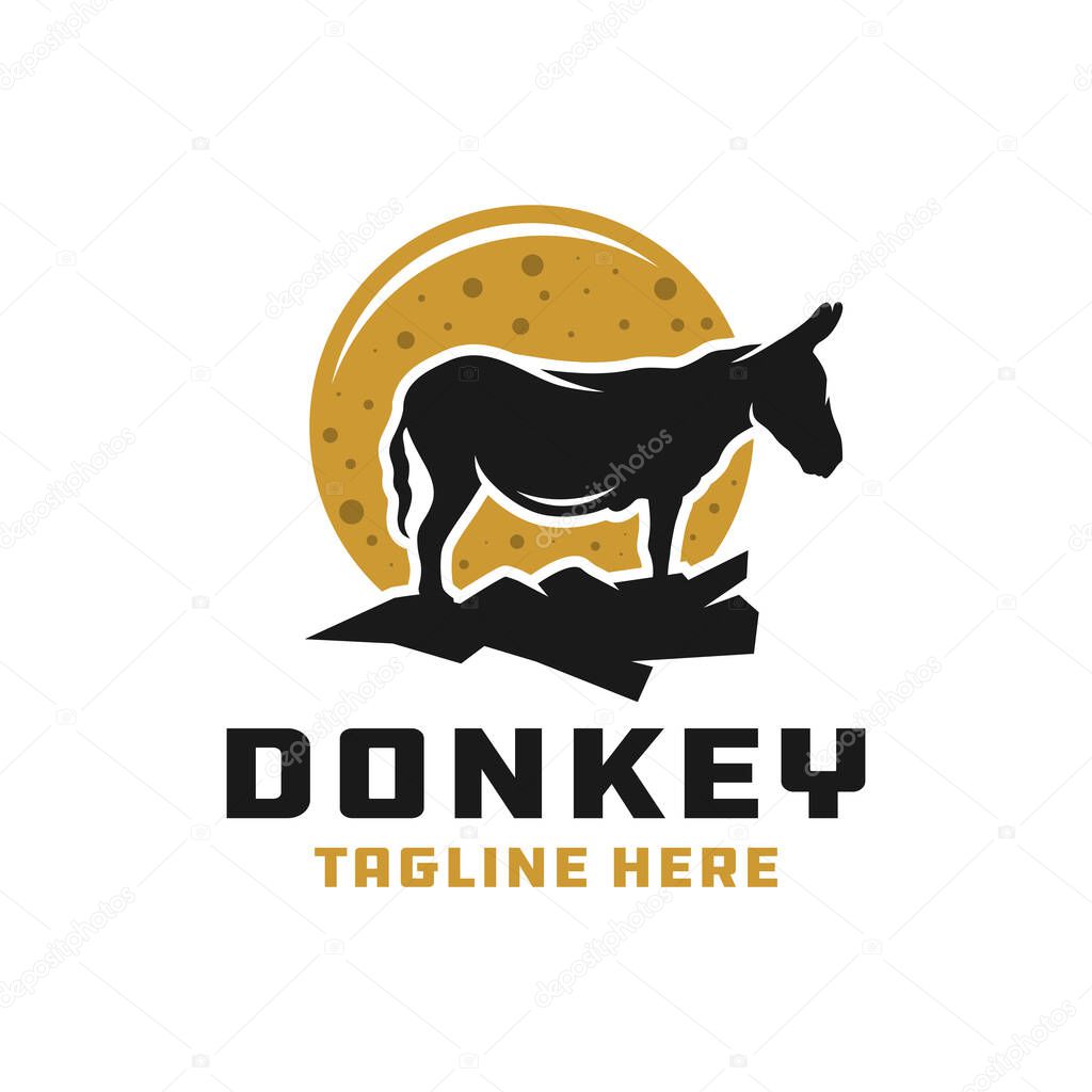 Animal donkey modern logo design
