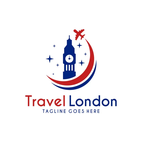 Reise Logo Design Nach London England — Stockvektor