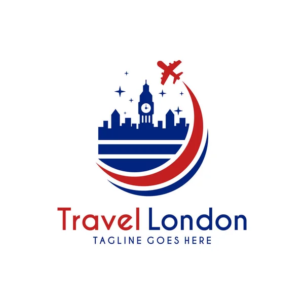 Reise Logo Design Nach London England — Stockvektor