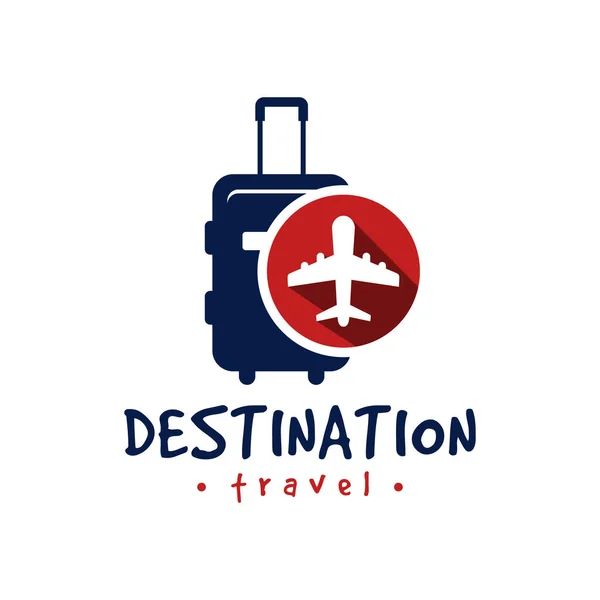 Urlaub Reise Transport Koffer Logo Design — Stockvektor