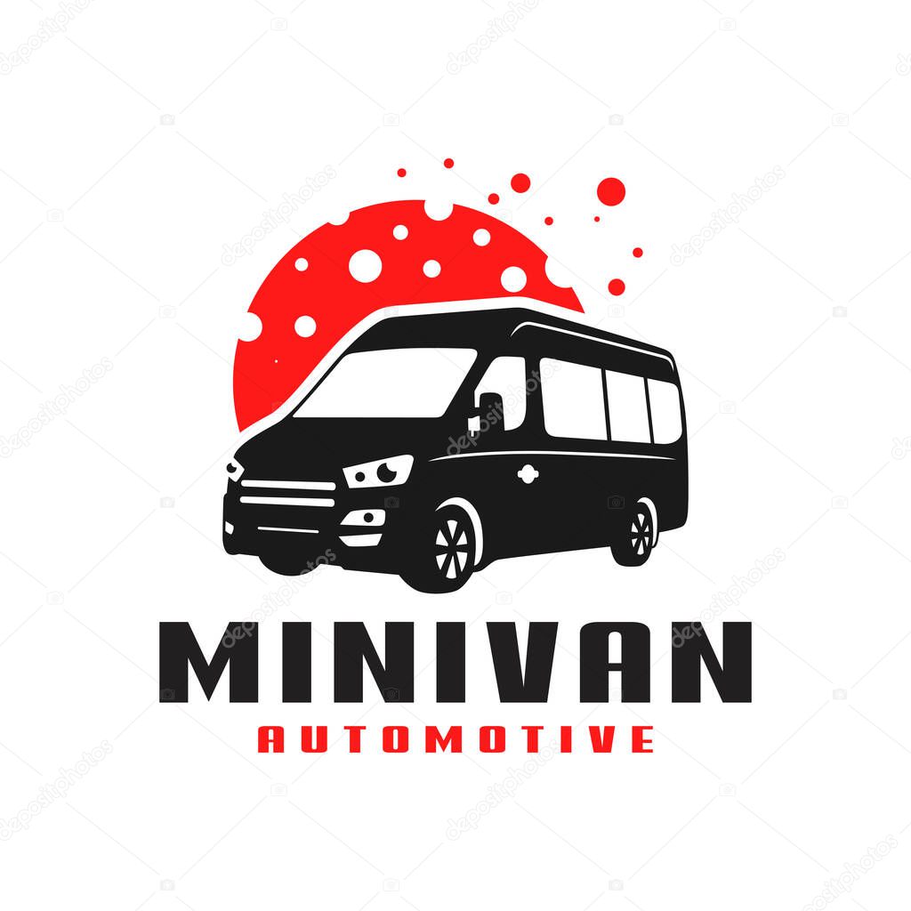 Minivan transport car logo design