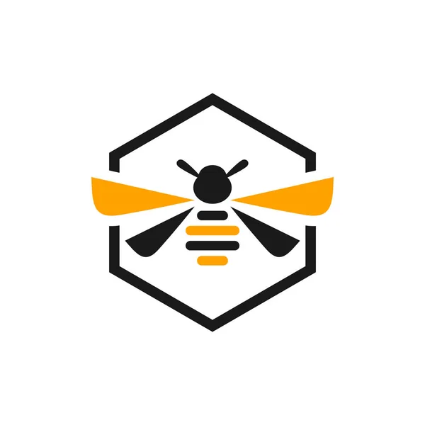 Дизайн Логотипа Медоносной Пчелы — стоковый вектор