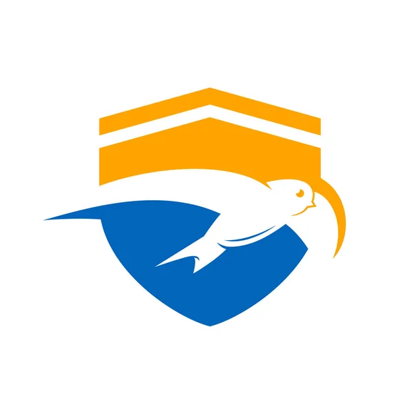 Fliegende Schwalbe Tier Logo Design — Stockvektor