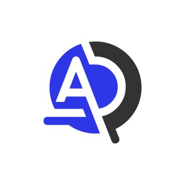 Modern monogram logo design with letter AD