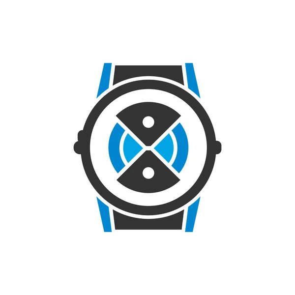 Technologie Montre Logo Design Votre Entreprise — Image vectorielle