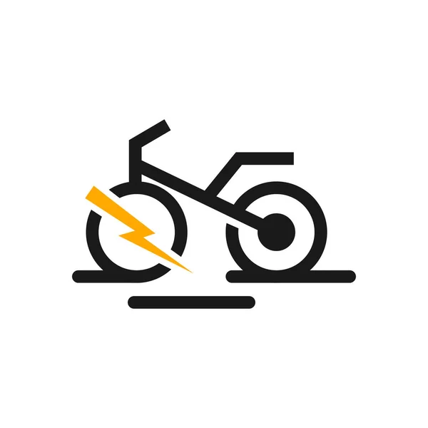 Design Logotipo Tecnologia Bicicleta Elétrica — Vetor de Stock