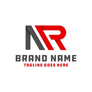 NR harfli monogram logo tasarımı