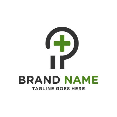health clinic logo design with letter CP