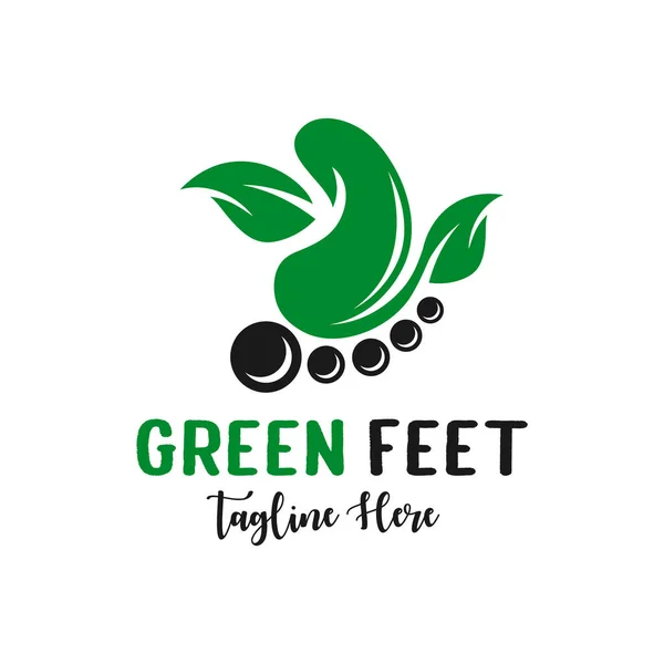 Fuß Pflanzliche Medizin Logo Entwerfen Sie Ihr Unternehmen — Stockvektor