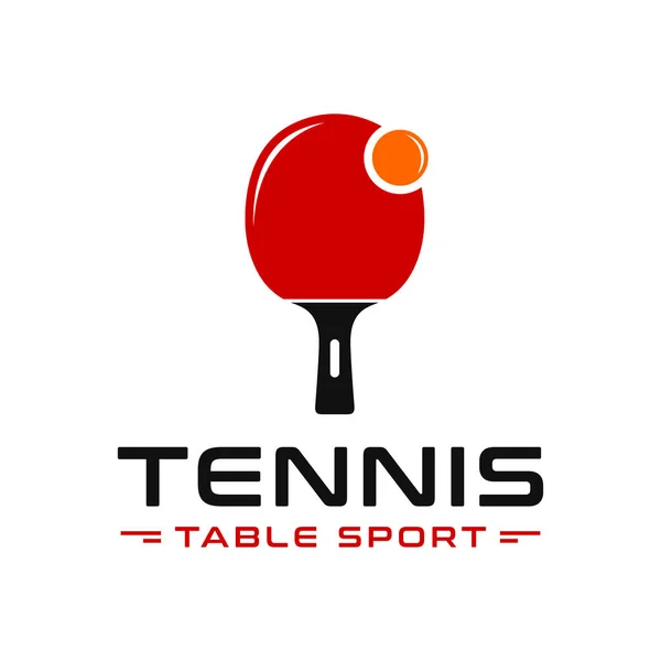 Table Tennis Sports Illustration Logo Design — Stock Vector