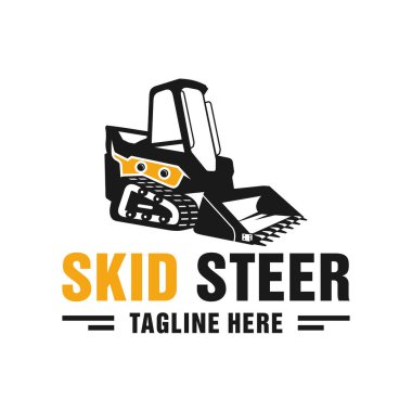 Patinaj dümeni ağır ekipman illüstrasyon logosu tasarımı