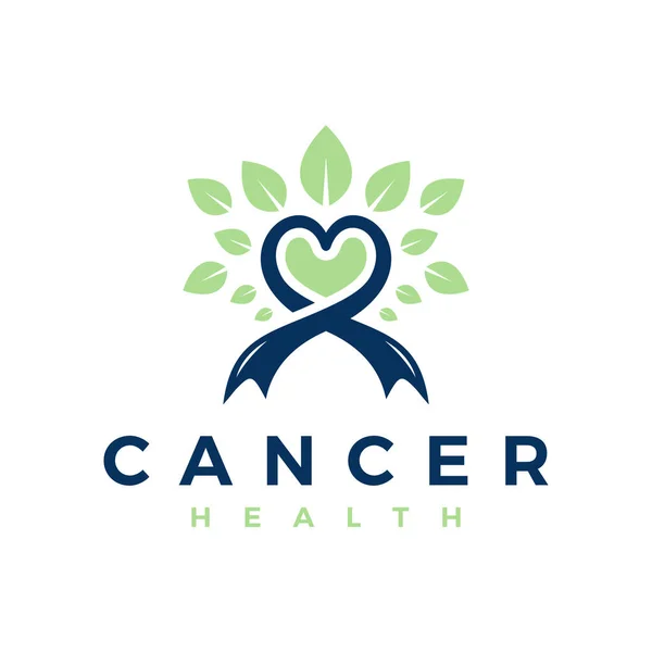 Desain Logo Pengobatan Kanker Alami - Stok Vektor