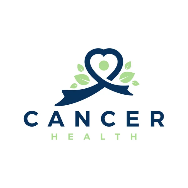 Desain Logo Pengobatan Kanker Alami - Stok Vektor