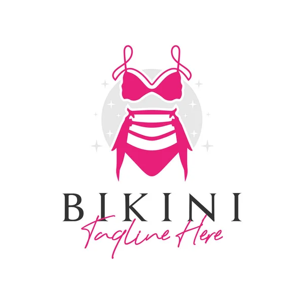 Bikini Elbise Moda Ilham Logo Tasarımı — Stok Vektör