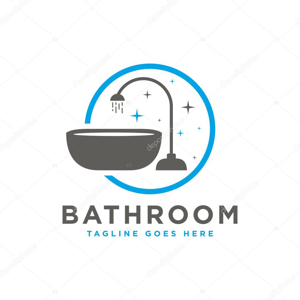Bathroom inspiration illustration logo design your company