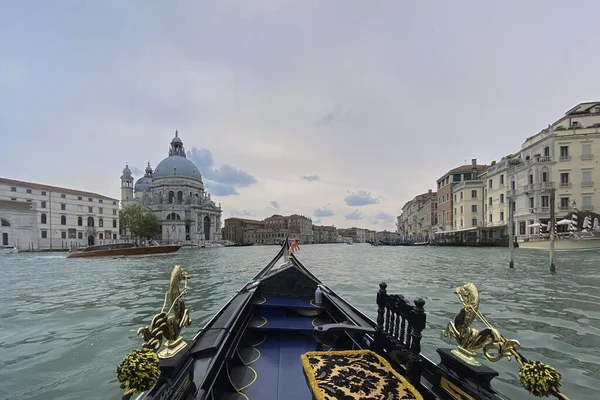 Венеция Каналах Гондолы Лодки Красивый Старый Город Grand Canals Пустой — стоковое фото