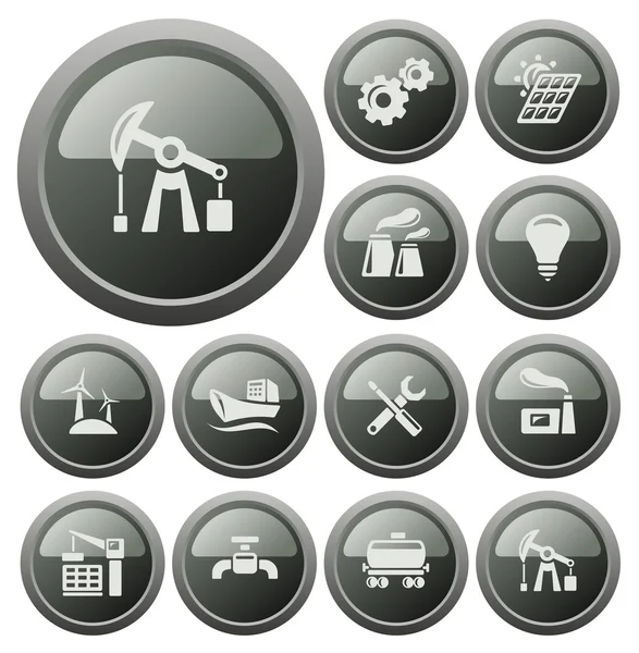 工业按钮 — 图库矢量图片