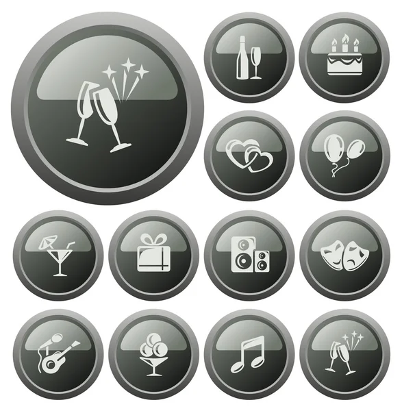 Party buttons — Stock Vector