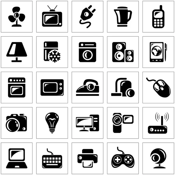 Iconos electrónicos — Archivo Imágenes Vectoriales