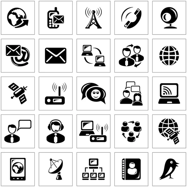 Iconos de comunicaciones — Archivo Imágenes Vectoriales
