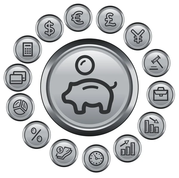 金融ボタン — ストックベクタ