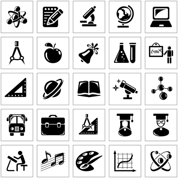 Iconos educativos Vector De Stock