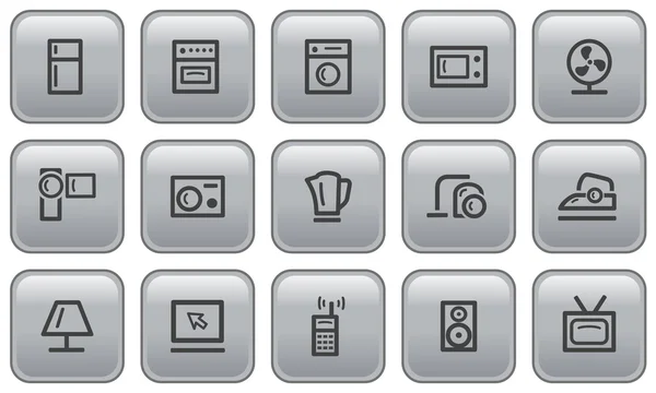 Home electronics buttons — Stock Vector