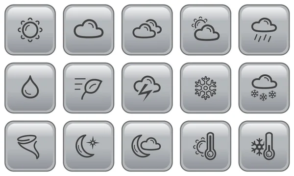 Weather buttons — Stock Vector