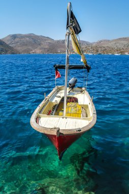 Balıkçı teknesi Bozburun liman Datça, Türkiye üzerinde