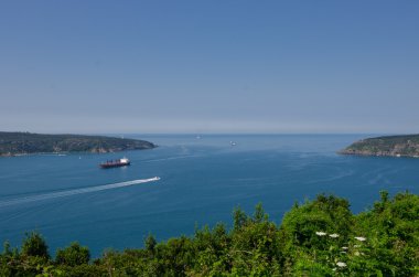 Istanbul, Türkiye - 2 Haziran 2012: - Karadeniz'den boğaz Istanbul giriş